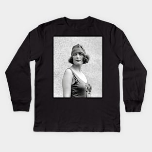 Bathing Beauty Portrait, 1922. Vintage Photo Kids Long Sleeve T-Shirt